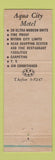 Matchbook Cover - Aqua City Motel Minneapolis MN
