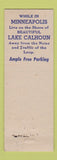 Matchbook Cover - Calhoun Beach Hotel Minneapolis MN