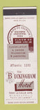 Matchbook Cover - Buckingham Hotel Minneapolis MN