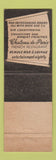 Matchbook Cover - Chateau de Paris French Restaurant Minneapolis MN