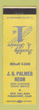 Matchbook Cover - JB Palmer Neon Paramount CA sign hanging