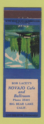 Matchbook Cover - Bob Lacey's Novajo Cafe Big Bear Lake CA