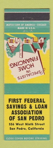 Matchbook Cover - First Federal Savings Loan San Pedro CA