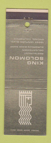 Matchbook Cover - King Solomon Restaurant Encino CA