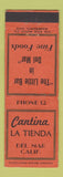 Matchbook Cover - Cantina La Tienda Del Mar CA
