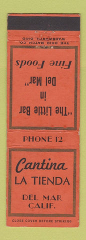 Matchbook Cover - Cantina La Tienda Del Mar CA