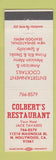 Matchbook Cover - Colbert's Restaurant North Hollywood CA