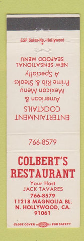 Matchbook Cover - Colbert's Restaurant North Hollywood CA