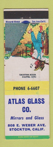 Matchbook Cover - Atlas Glass Company Stockton CA