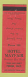 Matchbook Cover - Hotel Mayfair Pomona CA