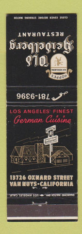 Matchbook Cover - Old Heidelberg Restaurant Van Nuys CA