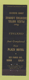 Matchbook Cover - Plaza Hotel Cocktail Lounge Jimmy Diamond Indio CA