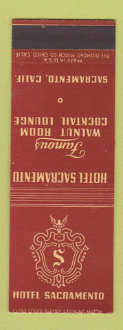 Matchbook Cover - Hotel Sacramento CA Walnut Room