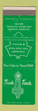 Matchbook Cover - Tick Tock Restaurant Hollywood CA