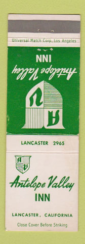 Matchbook Cover - Antelope Valley Inn Lancaster CA