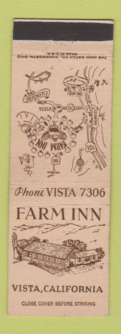 Matchbook Cover - Farm Inn Vista CA