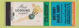 Matchbook Cover - Distric Sales Corp Washington DC WEAR pinup