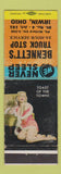 Matchbook Cover - Bennett's Truck Stop Irwin PA WORN pinup