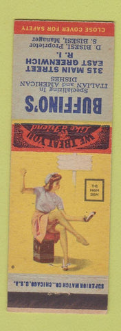 Matchbook Cover - Buffino's Italian Restaurant East Greenwich RI WEAR pinup