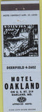 Matchbook Cover - Motel Oakland Oakland MD