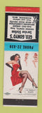 Matchbook Cover - Geo Gonyo's oil gas Muskegon MI WEAR pinup