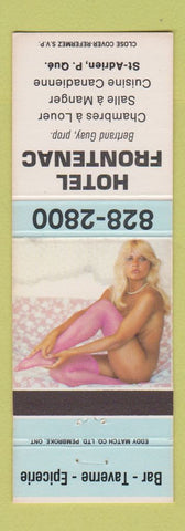 Matchbook Cover - Hotel Frontenac St Adrien QC pinup