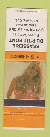 Matchbook Cover - Brasserie Du P'Tit Pont Marieville QC pinup