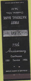 Matchbook Cover - First National Bank Crookston MN