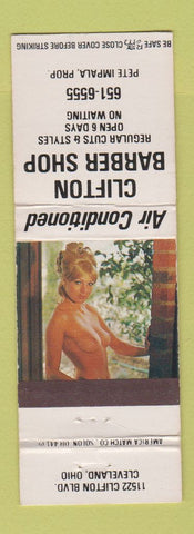 Matchbook Cover - Clifton Barber Shop Cleveland OH pinup