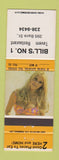 Matchbook Cover - Bill's Tavern Restaurant Canada pinup