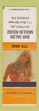 Matchbook Cover - Bar Salon Moulin Rouge Chapais QC pinup