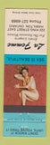 Matchbook Cover - La Femme Lingerie Hamilton ON pinup