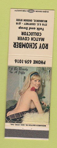 Matchbook Cover - Roy Schomber Match Collector Milwaukie OR pinup