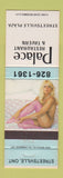 Matchbook Cover - Palace Restuarant Tavern Streetsville ON pinup