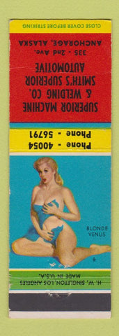 Matchbook Cover - Superior Machine Welding Smith's Anchorage AK pinup