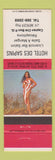 Matchbook Cover - Hotel Des Sapins Caplan Cte Bon QC pinup