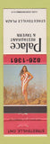 Matchbook Cover - Palace Restuarant Tavern Streetsville ON pinup
