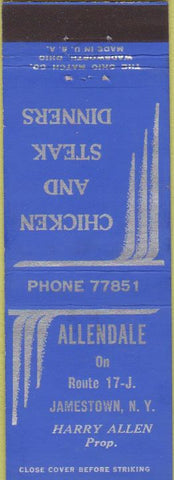 Matchbook Cover - Allendale Restaurant Jamestown NY