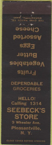 Matchbook Cover - Seebeck's Store Pleasantville NY