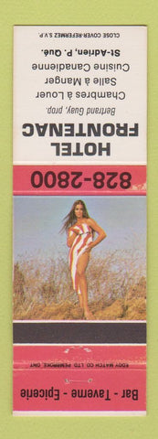 Matchbook Cover - Hotel Frontenac St Adrien QC pinup