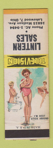 Matchbook Cover - Lintern Sales Lakewood OH TV pinup