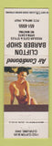Matchbook Cover - Clifton Barber Shop Cleveland OH pinup