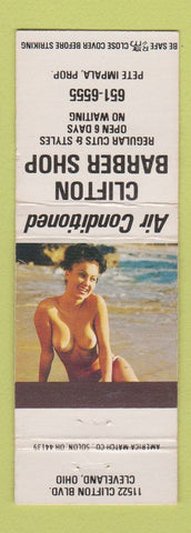Matchbook Cover - Clifton Barber Shop Cleveland OH pinup