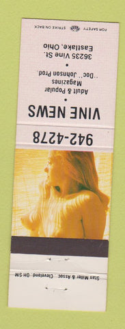 Matchbook Cover - Vine News Porn Magazines Eastlake OH pinup