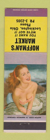Matchbook Cover - Hoffman's Market Lockington OH pinup