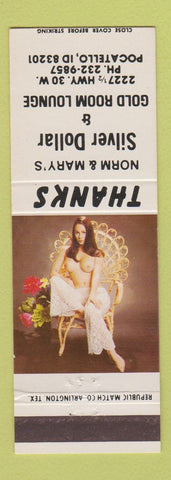 Matchbook Cover - Norm & Mary's Silver Dollar Pocatello ID pinup