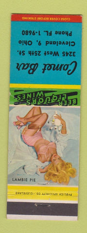Matchbook Cover - Comet Bar Cleveland OH WEAR pinup