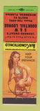 Matchbook Cover - S&W Cocktail Lounge Leonard Sweat's Inverness FL WEAR pinup