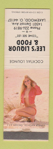 Matchbook Cover - Lee's Liquor Restaurant Lakewood OH bar WEAR pinup