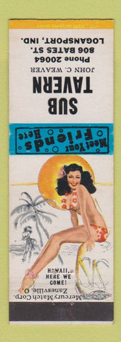 Matchbook Cover - Sub Tavern Logansport IN pinup